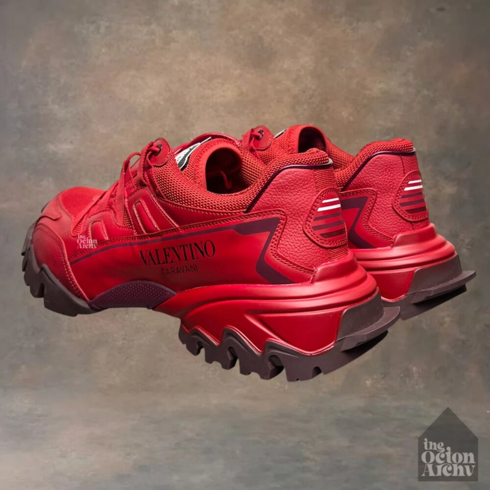 Size 44 Valentino Garavani Climber Trainer 'Red' TSC20Y0 Pre-Owned - Picture 2 of 14